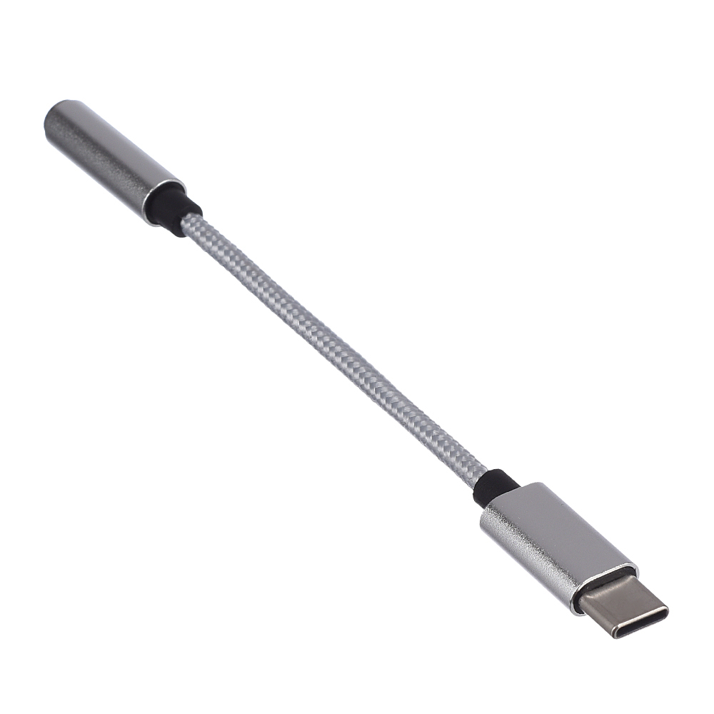 GOPOWER 00-00027481 Переходник наушников белый МИНИДЖЕК - TYPE-C, 0.1м