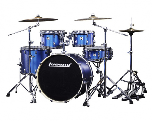 LUDWIG LEC522032 Барабанная установка, синяя, 2 коробки ELEMENT EVOLUTION 10-12-16-14-22"