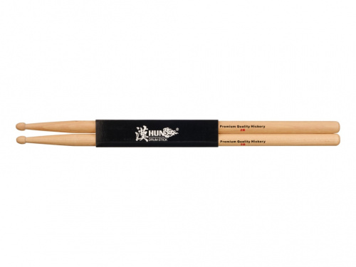 HUN 2B Барабанные палочки ореховые с деревянным наконечником USA HICKORY 2B