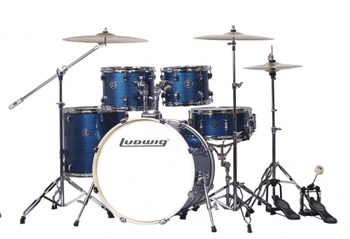 LUDWIG LC198-4 Барабанная установка, синяя, 2 коробки ACCENT PRO 10-12-16-14-22"