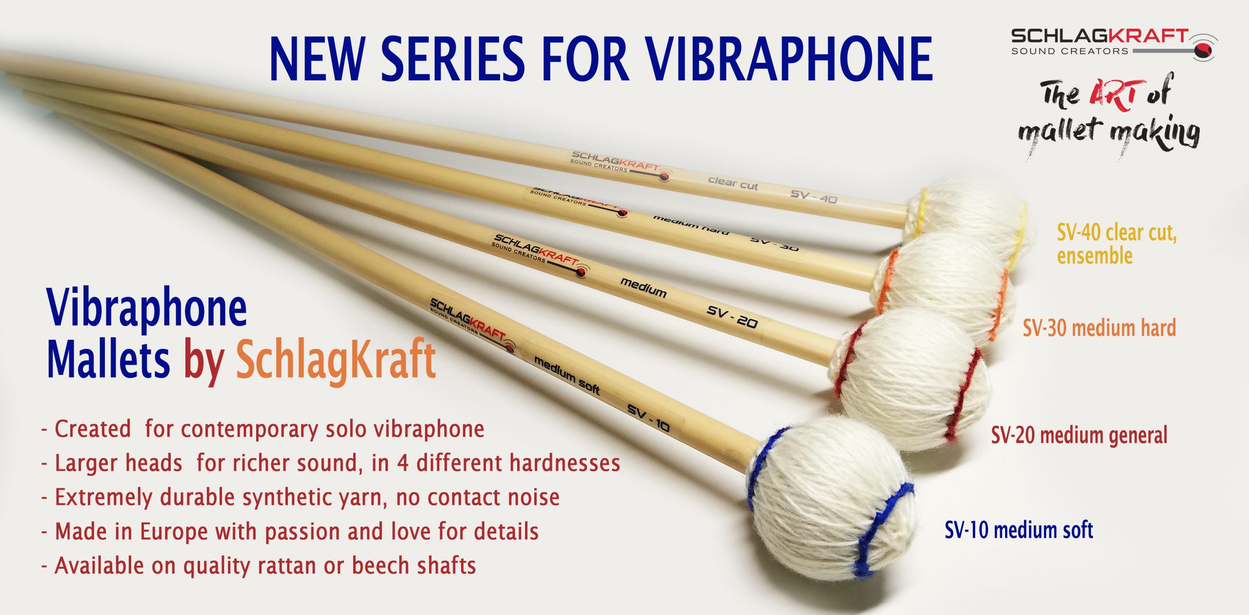 SCHLAGKRAFT SV-40 Палочки для вибрафона ротанговые CONTEMPORARY VIBRAPHON