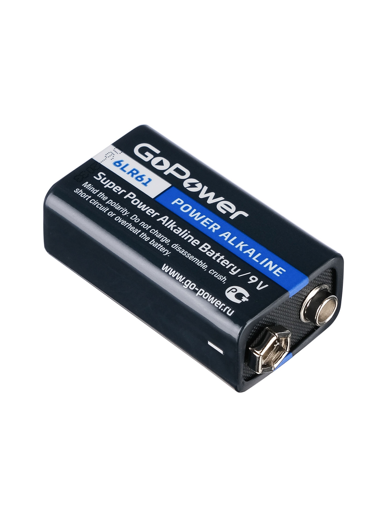 GOPOWER 00-00017863 Элемент питания Крона 6LR61 9В, щелочной, Super Power Alkaline 