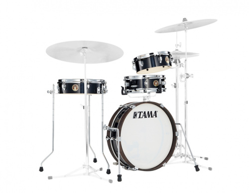 TAMA LJK48P-HBK Ударная установка компактная CLUB-JAM PANCAKE HAIRLINE BLACK 10-13-12-18"