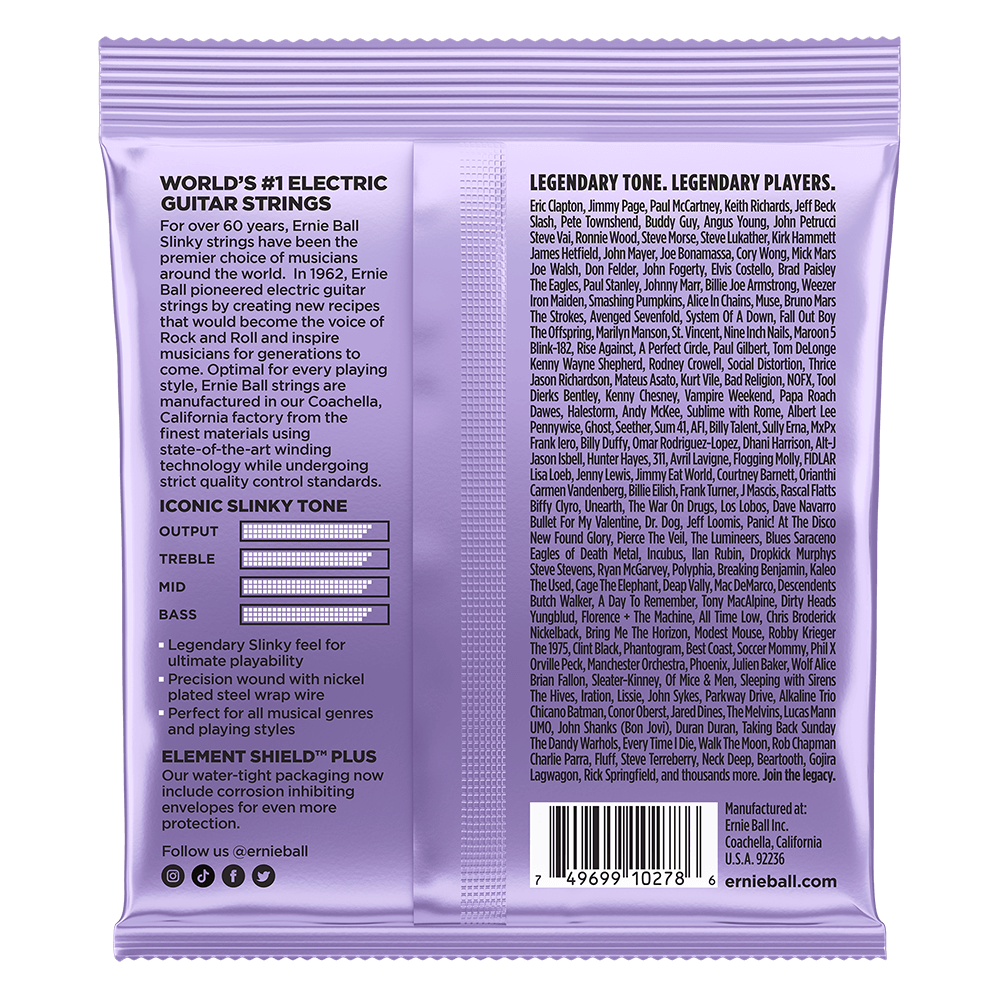 ERNIE BALL 2227 Струны для электрогитары NICKEL WOUND ULTRA SLINKY 10-48