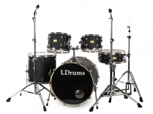 LDRUMS 5001013 Ударная установка со стойками березовая, черная 10-12-14-16-22"