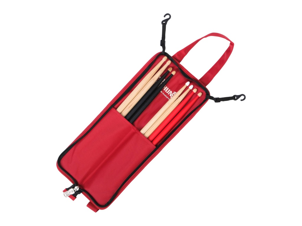 HUN DST-001 RED Чехол для 4 пар барабанных палочек нейлоновый, красный