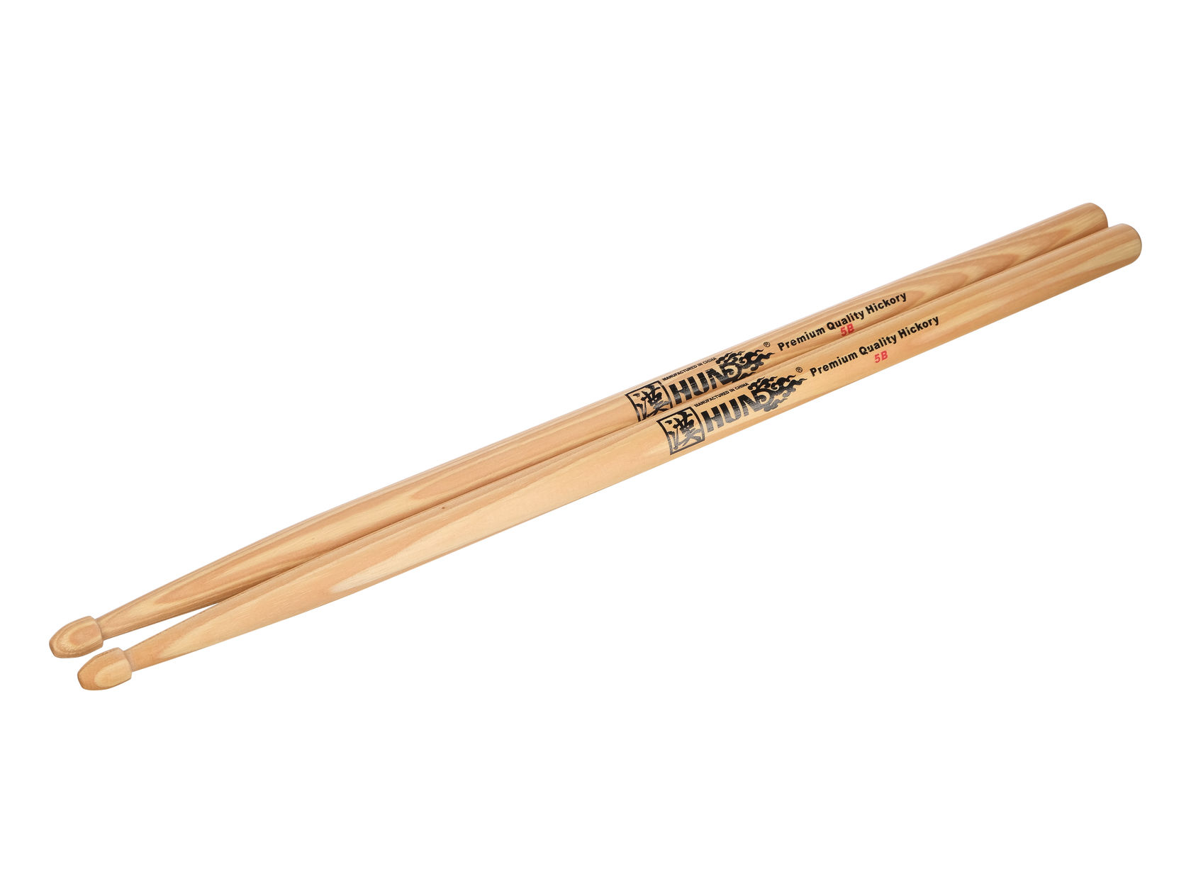 HUN 5B Барабанные палочки, орех гикори, деревянный наконечник HICKORY 5B