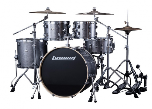 LUDWIG LEE52204 Барабанная установка, серебристая, 2 коробки ELEMENT 10-12-16-14-22"