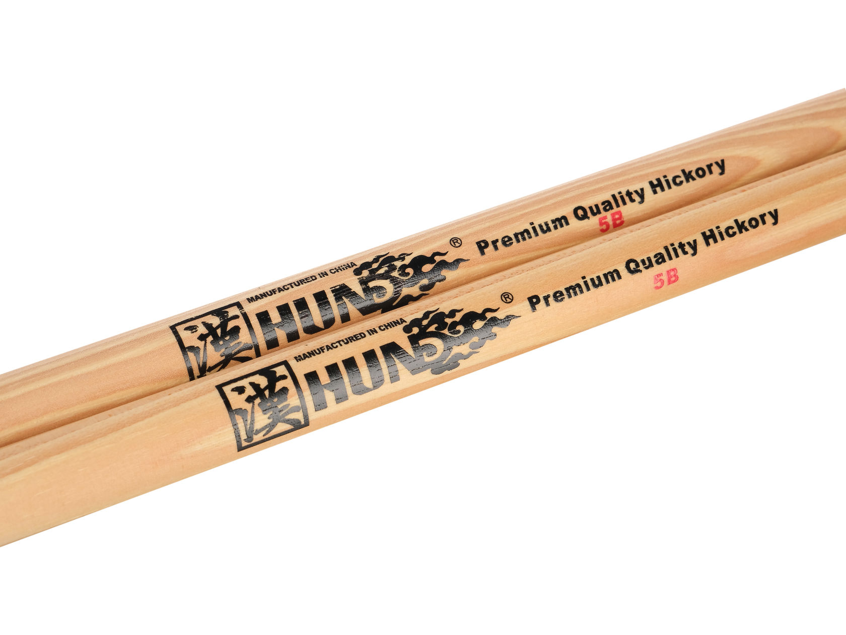 HUN 5B Барабанные палочки, орех гикори, деревянный наконечник HICKORY 5B