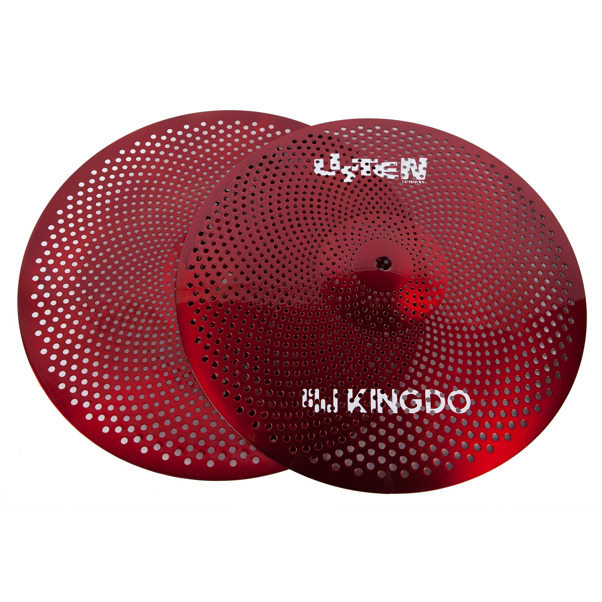 KINGDO LV3RD Комплект тихих тарелок для занятий LOW VOLUME SET RED 14-16-20"