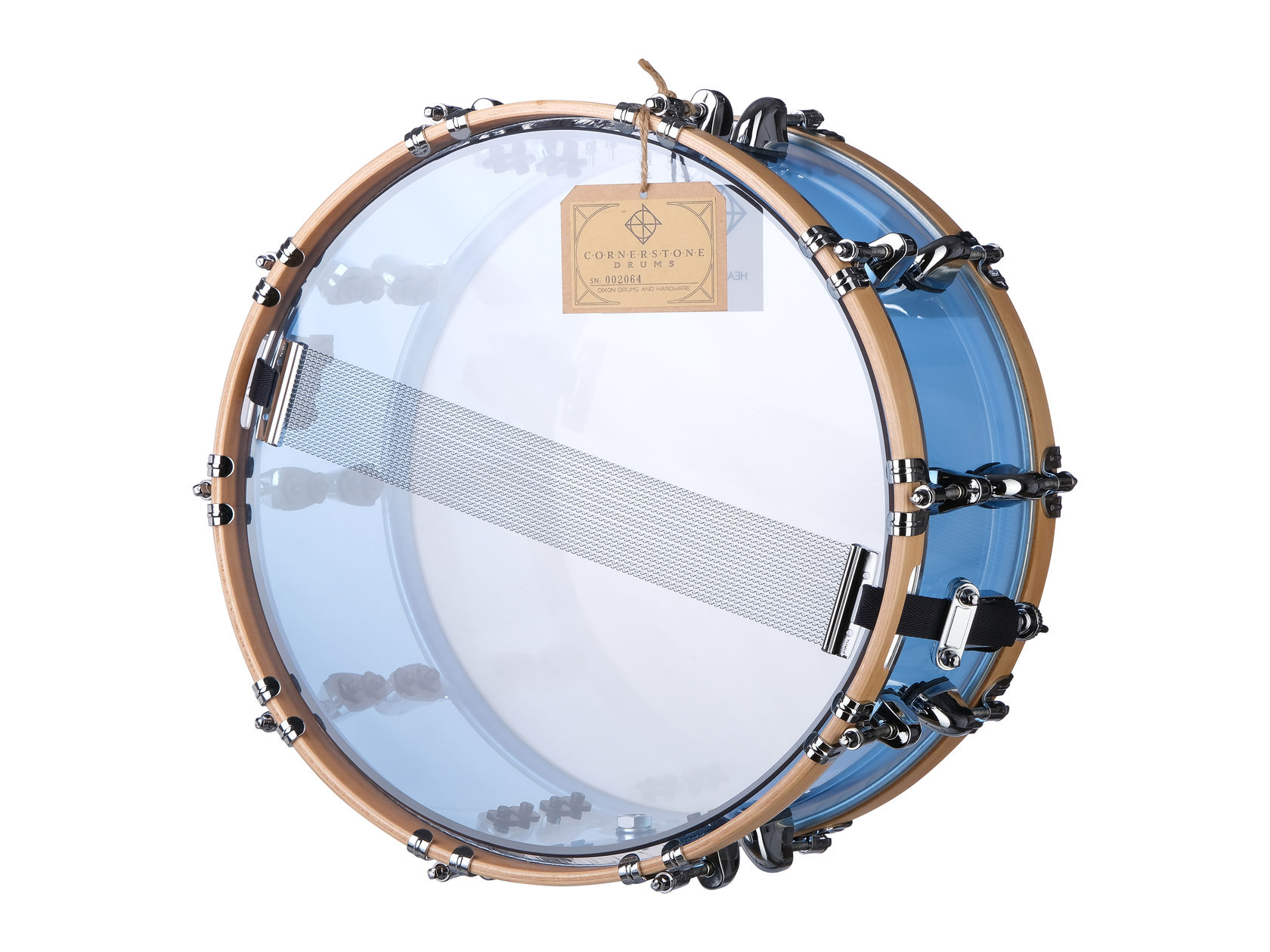 DIXON PDSCST654ACB Малый барабан акриловый CORNERSTONE SEE-THROUGH BLUE 6.5"x14" 
