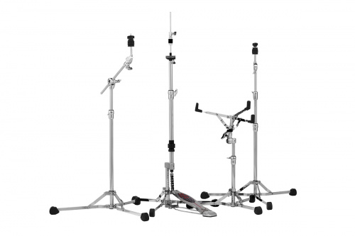PEARL HWP-150S Комплект стоек с плоским основанием: прямая, журавль, стойка для м.б., стойка хай-хэт