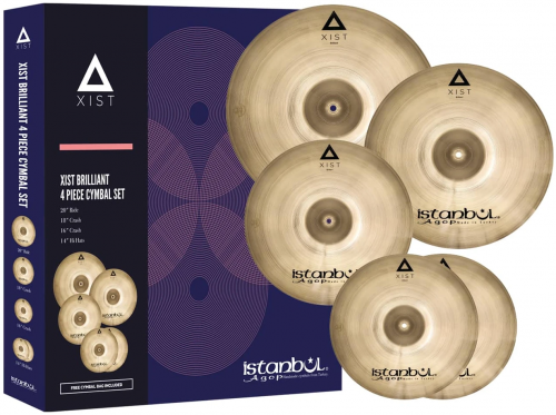 ISTANBUL AGOP IXBS4 Набор тарелок XIST BRILLIANT 14-16-18-20 в чехле