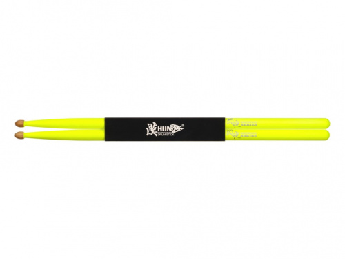 HUN 5A-FLY Барабанные палочки, желтые, орех гикори FLUORESCENT SERIES 5A 