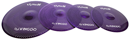 KINGDO LV4VT Комплект тихих тарелок для занятий LOW VOLUME SET VIOLET 14-16-18-20"