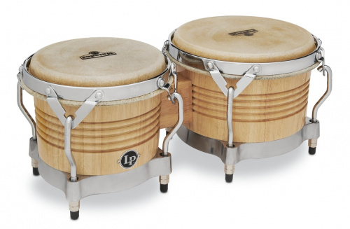 LP M201-AWC Бонго деревянные MATADOR BONGOS NATURAL / CHROME 7.25-8.5"